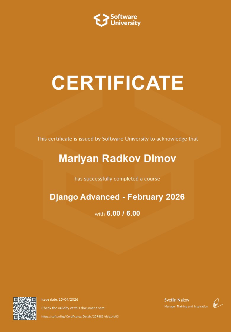 Certificate